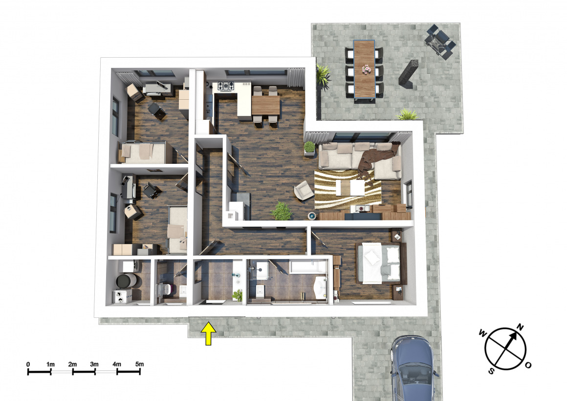 3D pudorys RD V01
